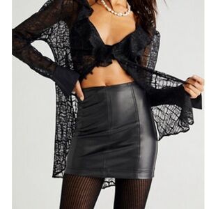 NWT Free People Modern Femme Vegan Leather skirt